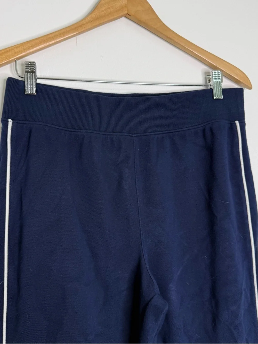 SPANX AirEssentials Sweatsuit Large Navy Full Zip Jacket Flare Pants Set